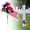 D-1PCS, variant on Artificial Flower Patriotic Memorial Bouquet, Fake Red White and Blue Cemetery Flowers for Grave, 4th of July Flowers Silk Flowers, Independence Day Centerpiece Table Home Decor