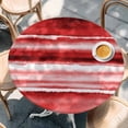 thumbnail image 2 of Red Ombre Round Tablecloth, Fitted Table Cover with Elastic for 55"-60" Round Tables, Modern Abstract Art Farmhouse Table Cloth Outdoor Indoor Dinning Party Waterproof Tablecloths, 2 of 7