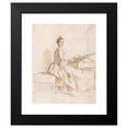 thumbnail image 2 of Paul Sandby 20x24 Black Modern Framed Museum Art Print Titled - Portrait of a Lady at a Drawing Table, 2 of 5