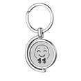 thumbnail image 1 of negro lindo lindo patron de chat Rotating keychain Metal Keyring Holder, 1 of 2