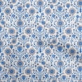thumbnail image 1 of oneOone Georgette Viscose Medium Blue Fabric Florals Quilting Supplies Print Sewing Fabric By The Yard 42 Inch Wide, 1 of 6