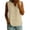 Beige, variant on Summer Tops for Women Work Sleeveless V-Neck Circle Tops - Side Pocket for Fall Green S
