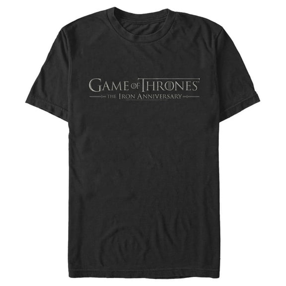 Men's Game of Thrones Iron Anniversary Small Metal Logo  Graphic Tee