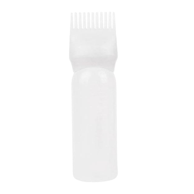 Applicateur de Cuir Chevelu à Huile Lave-Racines Bouteille de Remplissage Réutilisable Peigne Accessoires Salon M5u7