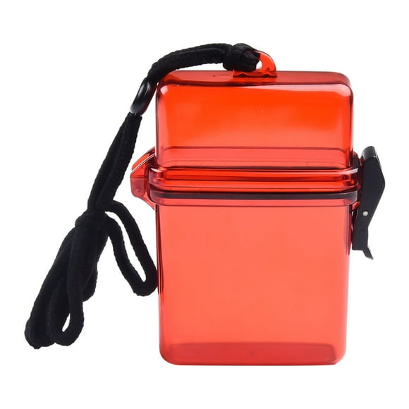 Waterproof Sport Case With Lanyard Sealed Box for Kayaking Rafting Swimming red