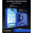 thumbnail image 3 of for iPhone 16 Case, Compatible with MagSafe, Translucent Matte Shockproof Anti-Slip Anti-Fingerprint Pocket-Friendly Phone Case Cover - Blue, 3 of 7