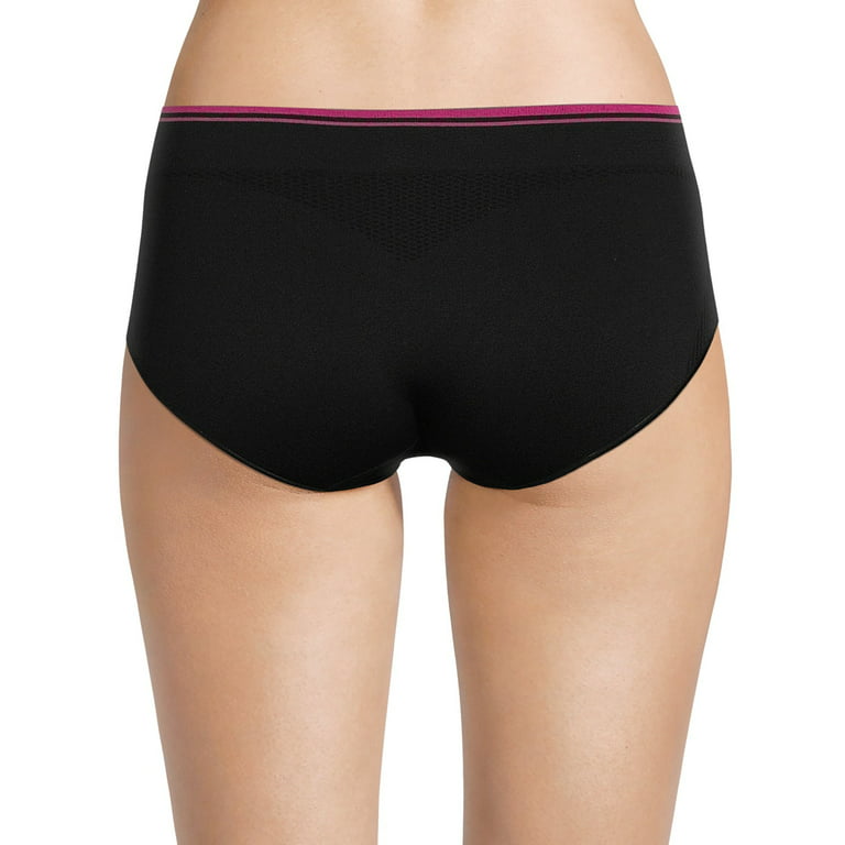 Reebok Women's Underwear – Seamless Microfiber Bikini Panties (6 Pack),  Black/Light Grey/Black, Small : : Clothing, Shoes & Accessories