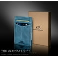 thumbnail image 2 of Serman Brands Slim Wallets for Men | Money Clip | RFID Blocking with Front Pocket | Men Bifold | Leather Wallet | Arctic Blue, 2 of 6
