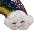 thumbnail image 5 of Northlight Glittered Rainbow with Smiling Clouds Christmas Ornament - 7" - White and Pink, 5 of 6