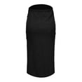 thumbnail image 3 of Lispipm Pregnant High Waist Skirt for Women Soft Solid Color Bodycon Skirt Fashion Maternity Clothes for Work and Shopping Black L, 3 of 6