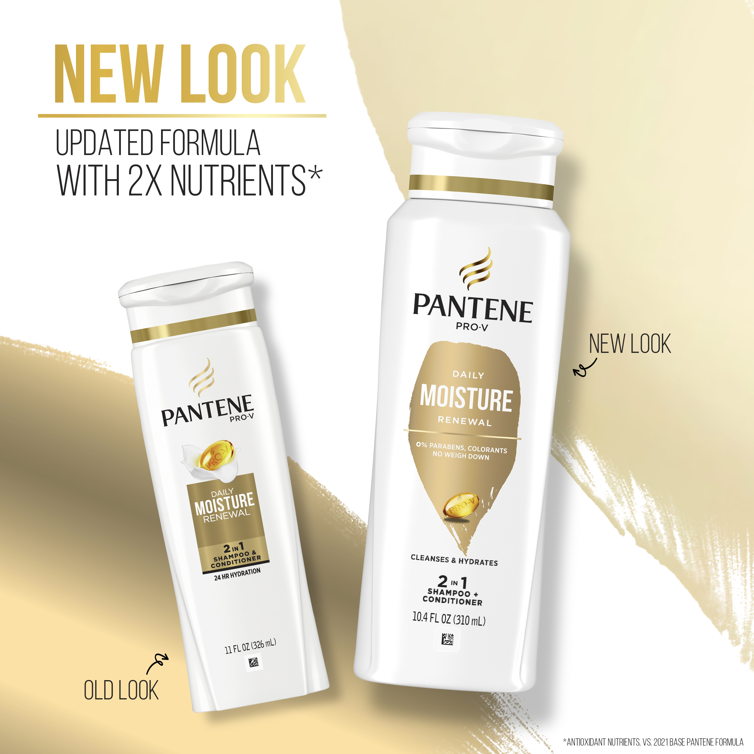 Pantene Pro-V Daily Moisture Renewal 2 in 1 Shampoo and Conditioner, All Hair Types, 10.4 fl oz