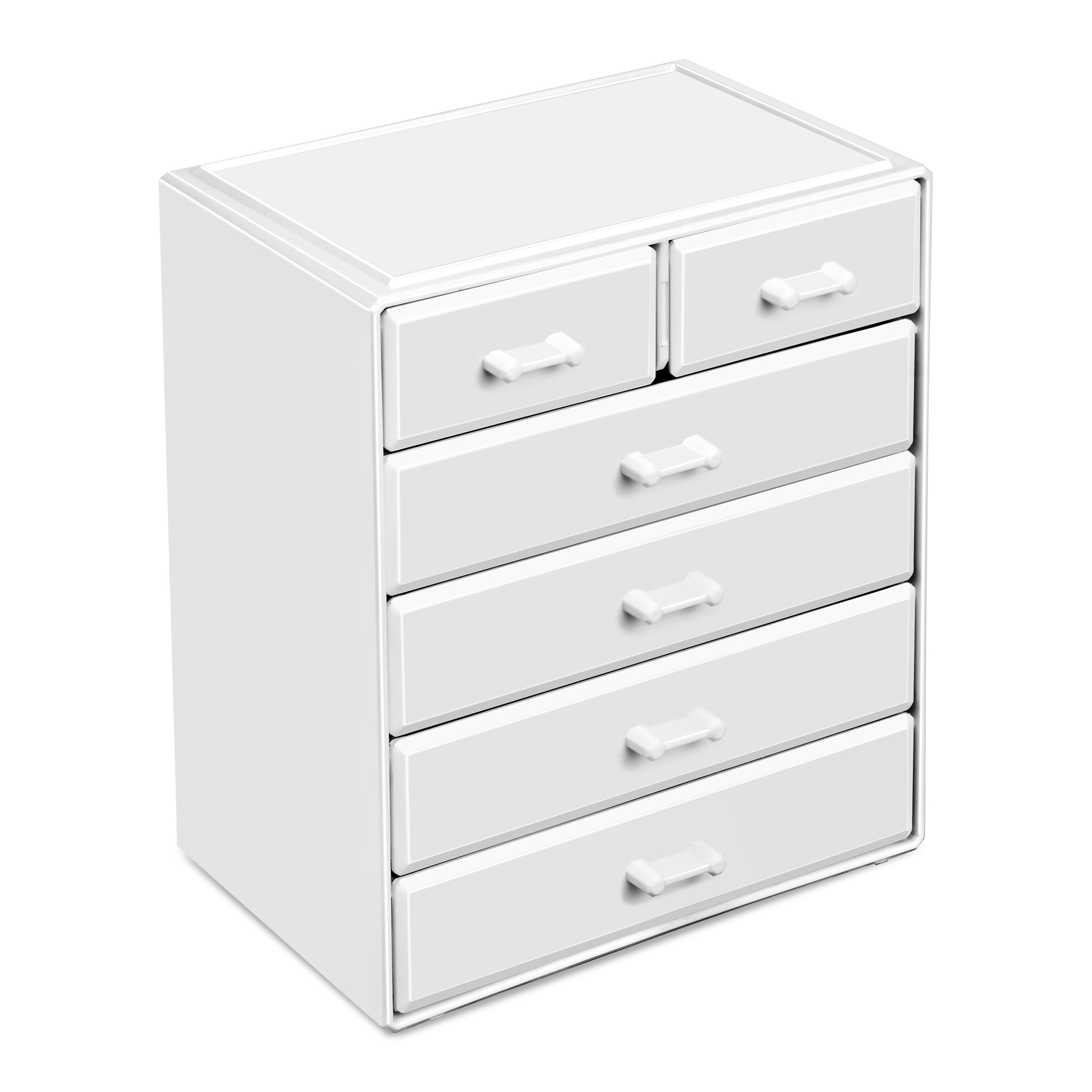 Sorbus Acrylic Makeup Organizer - Organization and Storage Case for Cosmetics Make Up & Jewelry - Large Makeup Organizer for Vanity, Bathroom, College Dorm, Closet, Desk (4 Large, 2 Small Drawers)