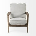 thumbnail image 2 of Mercana Olympus VI Frost Gray Fabric Wrapped Honey Wooden Frame Accent Chair, 2 of 7