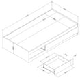 thumbnail image 3 of South Shore Fynn Twin Mates Bed with 3 Drawers, Gray Oak, 3 of 12