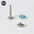 thumbnail image 5 of K-KED Opal Gem Flat Back Lip Studs Labret Monroe Tragus Helix Cartilage Earrings-NO 7-8MM, 5 of 9