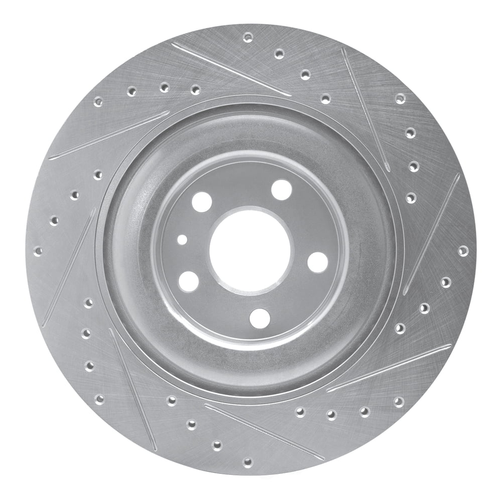 Dynamic Friction Company 631-27054L DFC Brake Rotor - Drilled And Slotted - Silver