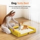 thumbnail image 3 of Cama Ortopédica para Perro Pequeño Lavable: Cama con Respaldo para Perros de Tamaño Pequeño, Espuma de Celda de Huevo, Sofá Impermeable con Funda Removible - Jengibre, 3 of 7