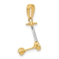 thumbnail image 7 of Auriga Fine Jewelry 14K Yellow Gold and White Rhodium D/C 3D Scooter Pendant for Women, 7 of 7