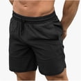 thumbnail image 3 of Men Solid Breathable Fitness Sports Shorts Quick-drying Running Ttraining Pants Five-point Pants, 3 of 7