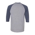 thumbnail image 3 of Anvil Men's Tri-Blend 3/4 Sleeve Raglan T-Shirt, 3 of 3