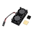 thumbnail image 2 of Ventilador Ventilador dual con disipador de calor RAM LAN Kit de disipador de calor para computadora Raspberry Pi 3 Modelo B+ JShteea Nuevo, 2 of 7
