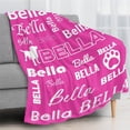 thumbnail image 4 of AISENIN Personalized Dog Blanket with Name Custom Dog Blanket Soft Cozy Throw Blanket Gift for Dog Cat, Customized Dog Gift for Dog Lovers Mom Dad, 4 of 5