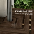 thumbnail image 4 of Outsunny 2-in-1 Outdoor Storage Box for Umbrella Base, Coffee End Table, Wooden Patio Umbrella Stand Table, Brown, 4 of 9