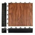 thumbnail image 6 of Greatmats Max Tile Laminate Wood Grain Interlocking Ramp Edge Black, multipack 4 Male, 6 of 6