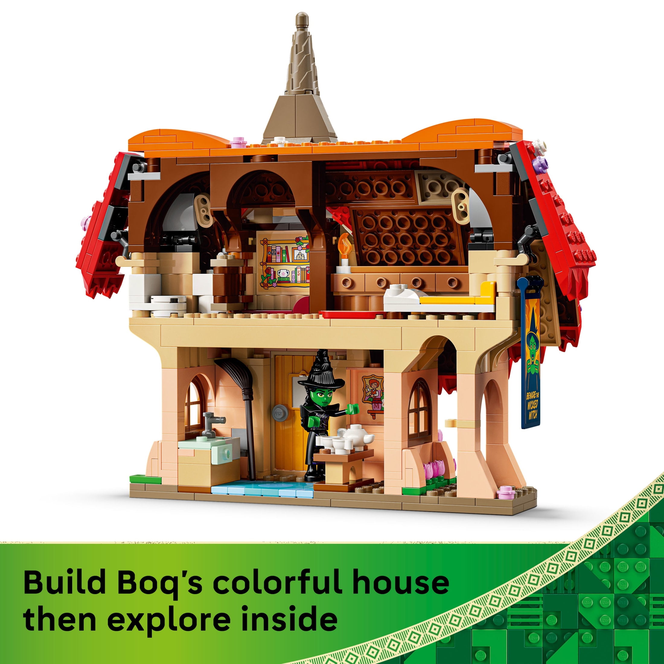 LEGO Wicked Glinda & Elphaba Visit Munchkinland Building Toy - Toy Figures & Playset for Kids, Girls & Boys, Ages 9+ - Gift for Wicked Fans - 75690