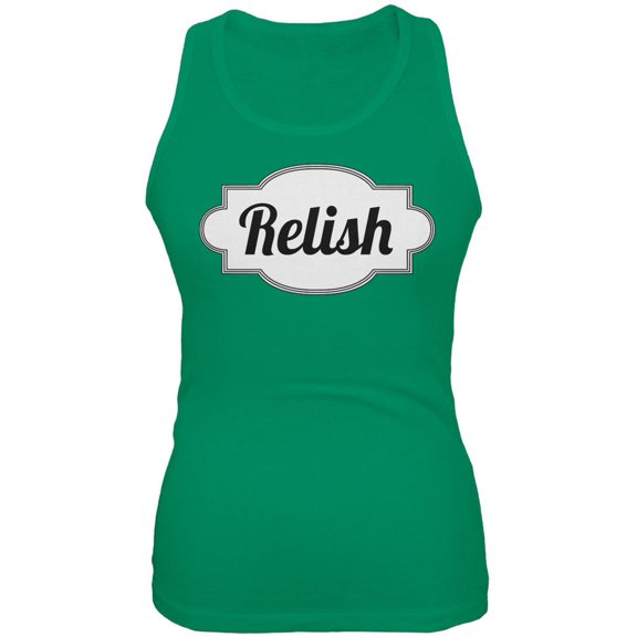 Halloween Relish Costume Kelly Green Juniors Soft Tank Top - Large