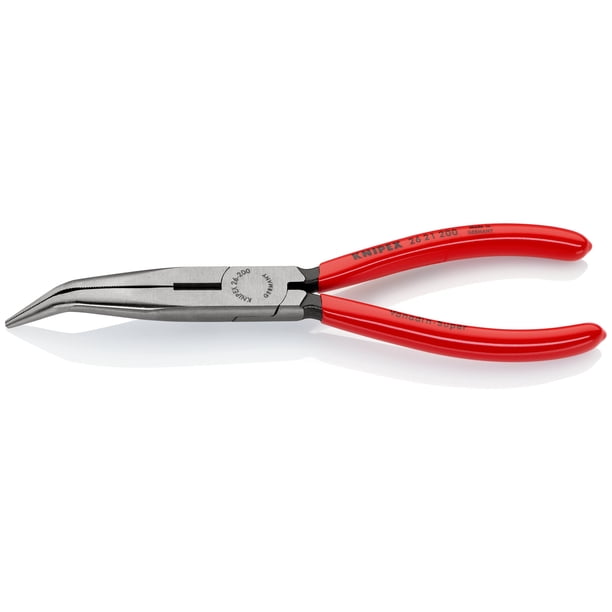 KNIPEX 26 21 200 Pinza de montaje (Pinzas de boca cigüeña) recubierto de plástico acabado pavonado 200 mm