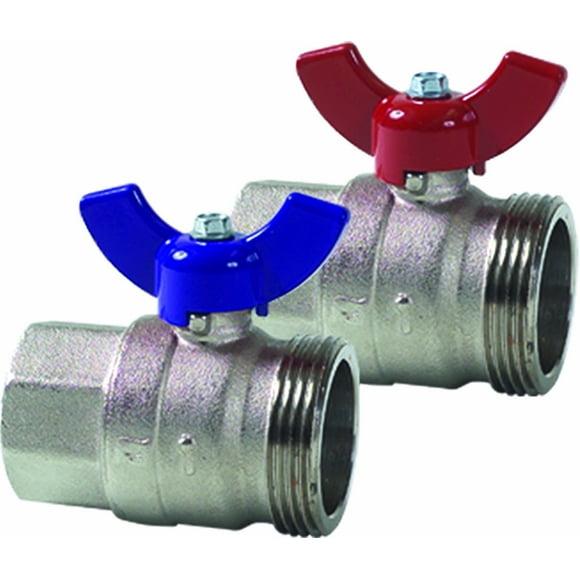 Viega 15056 ProRadiant Stainless Manifold Ball Valve Set with Female 1-1/4-Inch by 1-Inch Union x Female NPT