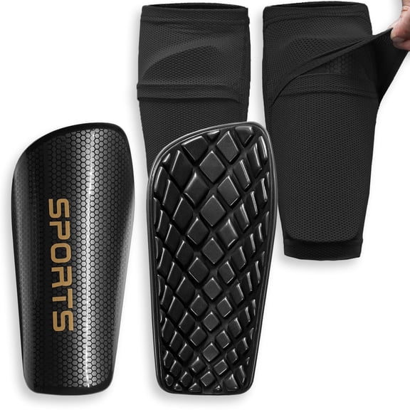 Kaleduo Soccer Shin Guards for Kids Youth Adults - Shin Pads and Sleeves with Optimized Insert Pocket for Boys Girls Men Women for Football Games - Protective Soccer Equipment