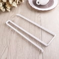 thumbnail image 2 of Cabinet Cupboard Under Shelf Storage Rack Paper Towel Roll Dispenser Napkins Holder Trivet (White), 2 of 7