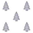 thumbnail image 2 of Transemion Durable Plastic Divided Serving Dish For Long-lasting Christmas Tree Shaped Snack Serving Tray Christmas Tree Snack Tray grey 5Set, 2 of 6