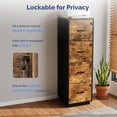 thumbnail image 4 of Ktaxon Wood Lateral File Cabinet with Lock for Home Office, Lockable Filing Cabinet, Easy to Assemble, Brown, 4 of 7