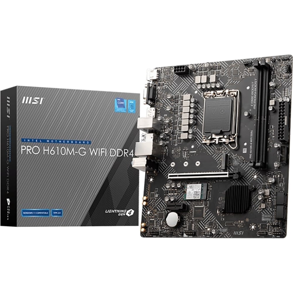 MSI PRO B760M-A WIFI DDR4, LGA 1700, Intel 12th&13th Gen, SATA 6Gb