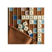 WS Game Company Scrabble Luxury Edition with Rotating Wooden Board Game