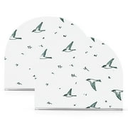 Flying Birds Pattern Thick U Shape Acrylic Napkin Holder Non Slip Space Saving for Kitchen