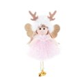 thumbnail image 1 of Muñeco de tela colgante navideño Decoración navideña Sombrero animal Adorno de paillette, Cuerno animal rosa Vogacara HA001201-02, 1 of 6
