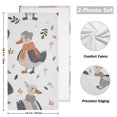 thumbnail image 2 of Goose in Winter Cartoon Leaves Hand Towel Absorbent Bath Towels for Bathroom Sports Gym 28" x 14" Set of 2, 2 of 8