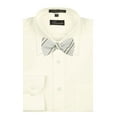 thumbnail image 2 of Men's White Silk Self Tie Bowtie Tie Yourself Bow Ties, 2 of 2