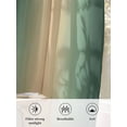 thumbnail image 6 of Sheer Curtains 108 Inches Long, Green Ombre Semi Sheer Curtains Light Filtering Window Treatment, Modern Yellow Gradient Farmhouse Art Privacy Voile Drapes for Living Room Bedroom 52x108 Inch, 6 of 7