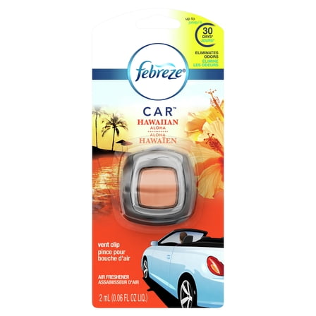 Febreze CAR Air Freshener Hawaiian Aloha, 1 Count, 0.06 oz
