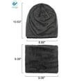 thumbnail image 3 of Deago Winter Beanie Hats Scarf Set Warm Knit Hats Skull Cap Neck Warmer with Thick Fleece Lined Winter Hat & Scarf for Men Women (Black), 3 of 9