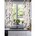thumbnail image 2 of Grey Brown Botanical Sheer Curtains 45 Inch Length 2 Panels Set for Living Room/Bedroom, Rustic Country Spring Floral Summer Leaf Kitchen Curtains Grommet Curtains Window Treatments 42"x45"x2, 2 of 7