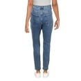 thumbnail image 2 of We Wore What Womens Danielle Distressed High Rise Straight Leg Jeans, 2 of 2