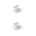 thumbnail image 4 of Injueey Soporte para inodoro, soporte para jabón, soporte para baño, instalación práctica de aluminio, decoración sin taladro, accesorios blanco mate 2piezas, 4 of 6