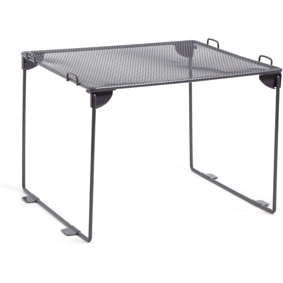 Wire Mesh Locker Shelf Organizer, Stackable, Dusty Black, 8