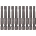 thumbnail image 1 of HUGFEGWE Torx Screwdriver Bits, T27 Magnetic Torx Head Screw Driver Bit, with 1/4 Inch Hex Shank, 50mm Length S2 Steel Screw Driver Kit Tools, for Repair Work, 10 Pcs CJB91-22861, 1 of 8